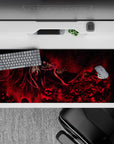 36x16 inches desk pad with Ainz Ooal Gown from Overlord, capturing his dark power and commanding aura in a sea of flames.