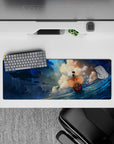 32x12 inches mouse pad with the Thousand Sunny from One Piece, exuding the spirit of adventure as the ship cuts through the waves beneath a dramatic sky.