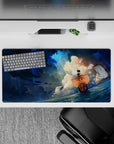32x16 inches mouse pad with the Thousand Sunny from One Piece, capturing the spirit of adventure as it sails through the waves beneath a vibrant sky.
