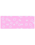 Compact 32x12 inches mouse pad with Starry Dream design, featuring pastel pink background and playful white stars and doodles for a whimsical touch.