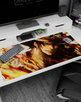 Fearless Ace design on 40x20 mouse pad perfect for fans honoring One Piece's legendary pirate legacy