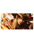 Portgas D Ace mouse pad 32x16 featuring fiery strokes for dynamic gaming or workspace energy