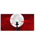 Moonlit Shadow mouse pad 32x16 featuring glowing moon and shadowy figure for dynamic gaming sessions