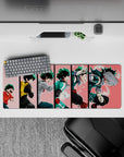 32x12 inches mouse pad with Midoriya’s growth, capturing his journey from boy to hero in a vibrant design.