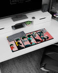 My Hero Academia mouse pad, 28x12 inches, featuring key stages of Midoriya’s growth from hopeful to determined hero.
