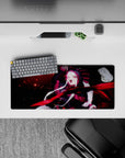 28x12 inches mouse pad with Shalltear Bloodfallen from Overlord, highlighting her dark presence and fierce aura in a dynamic design.