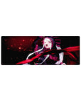 Compact 32x12 inches mouse pad featuring Shalltear Bloodfallen from Overlord, with sharp fangs and a powerful expression.