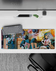 32x12 inches mouse pad featuring female students from My Hero Academia, capturing their everyday moments of fun.