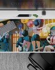 40x20 inches desk pad with My Hero Academia’s female students, capturing a delightful moment of friendship and relaxation.
