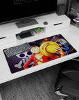 Adventure-ready design on 32x16 mouse pad brings One Piece's legendary pirate to life vividly