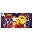 Monkey D Luffy mouse pad 32x16 featuring straw hat and grin for dynamic gaming or workspace setups