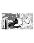 32x16 inches anime girl mouse pad with maid corset, horns, frilly headband, and thigh-highs line art.