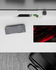 Small-sized 14x10 desk mat with gaming-inspired design adds bold, energetic flair to any desk or workspace