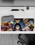 32x12 inches mouse pad with Eren facing his destiny, surrounded by Titan shifters and electrified fragments for a striking, intense look.
