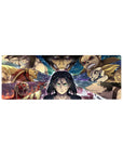 Compact 32x12 inches mouse pad with Eren in the Titan warzone, surrounded by electrified Titan shifters and battle fragments for intense action.