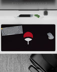 Sleek Uchiha emblem on 32x16 mouse pad for fans who appreciate the elegance of Naruto's legacy
