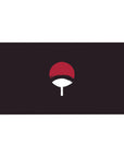 Uchiha clan desk pad 40x20 featuring minimalist fan emblem for elegant Naruto-inspired decor