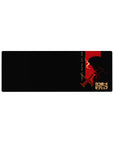 Anime mouse pad 32x12 inches featuring Spike Spiegel from Cowboy Bebop with iconic silhouette and "See You Space Cowboy" text.