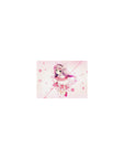 Classic anime girl mouse pad 14x10 inches with shy pastel girl, cat-ear headband, bubbles, frilly dress.