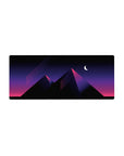 Streamlined Pyramid Dreams mouse pad 28x12 featuring glowing pyramids for bold and stylish desk decor