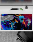 High-quality 32x16 inch mouse pad showcasing Gojo's dynamic energy and striking technique for fans