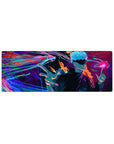 32x12 inch mouse pad featuring Satoru Gojo's Infinite Void technique with bold colors and energy for impact