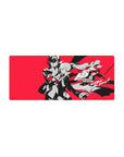 Mouse pad featuring Joker and Kasumi from Persona 5 Royal, size 28x12 inches, with striking red and black design.