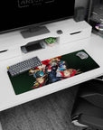 Persona 5 mouse pad featuring Joker, Mona, and Kasumi in dynamic poses, size 32x12 inches, vibrant anime art.