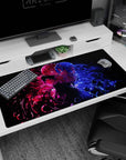 Large 40x20 inches anime desk pad with Ram and Rem from Re: Zero, perfect for fans seeking both elegance and utility.