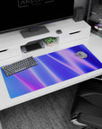 Elegant 36x16 inches desk pad featuring colorful gradients and abstract wave designs, perfect for inspiring focus and artistic energy at your desk.