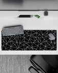 32x12 inches mouse pad with abstract polygon patterns, combining contemporary style and precision for a sleek workspace setup.