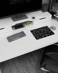 Sleek 14x10 inches mouse pad showcasing abstract polygon designs, offering a modern and stylish touch to your desk environment.