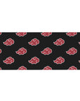 Naruto desk pad, 36x16 inches, featuring the Akatsuki cloud pattern with red clouds and a black background, perfect for fans.