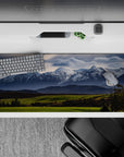 36x16 inches mouse pad with snow-capped peaks and vibrant greenery, creating a serene yet dynamic landscape for your desk.