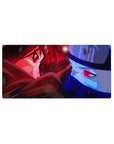 Kakashi Sharingan mouse pad 32x16 featuring intense stare-down and power clash for gaming sessions