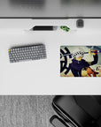 Small-sized 14x10 mouse pad with Trafalgar Law design adds sleek One Piece energy to any desk or workspace