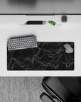 Compact 28x12 desk mat highlights linear waves for immersive sophistication and focus-enhancing vibes