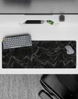 Intense 32x12 desk mat features flowing lines and minimalist artistry with intricate details for fans of modern design