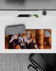 28x12 inches mouse pad with Polnareff and Silver Chariot from JoJo's Bizarre Adventure, showcasing the epic strength of Silver Chariot in an Egyptian setting.
