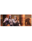 Compact 32x12 inches mouse pad featuring Polnareff and Silver Chariot from JoJo's Bizarre Adventure, with shining armor and an Egyptian backdrop.