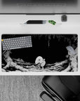 32x16 inches mouse pad with the unsettling creature from the abyss, surrounded by twisted textures and dark tones, ideal for fans of dark, eerie aesthetics.
