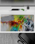 32x16 inches mouse pad with vibrant swirling brushstrokes, blending dynamic colors to inspire creativity and brighten your desk setup.