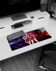 Mouse pad 28x12 inches featuring Rias Gremory and Akeno Himejima from High School DxD in a dramatic forest scene.