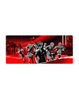Persona 5 mouse pad featuring Joker and team in red-black theme, 28x12 inches, perfect for anime and gaming fans.