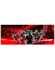 Anime mouse pad 32x12 inches featuring Persona 5 characters in red-black theme, Joker leading with confident expression.