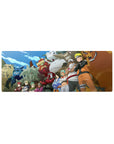 32x12 inches Naruto team anime mouse pad with Naruto, Gaara, Temari, Killer Bee, Yugito and Tailed Beasts.