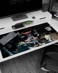 Large 40x20 inches mouse pad showcasing Yoru in a grand study with chess pieces, books, and guardians for dark elegance.