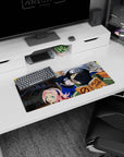 Anime mouse pad 28x12 inches featuring Team 7 from Naruto; Naruto, Sasuke, Sakura, and Kakashi with vibrant colors.