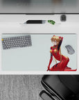 32x16 inches mouse pad with Asuka Langley Shikinami, featuring her red plugsuit against a soft background for a dynamic, anime-inspired design.