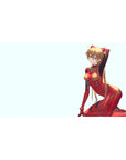 Mouse pad featuring Asuka Langley Shikinami design, 40x20 inches, with a soft background and her red plugsuit for a bold, anime-inspired look.